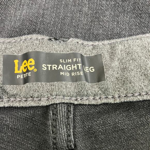 Lee | Straight Leg Jeans Black Denim Straight Leg Slim Fit Mid Rise Womens 12P - Picture 3 of 9